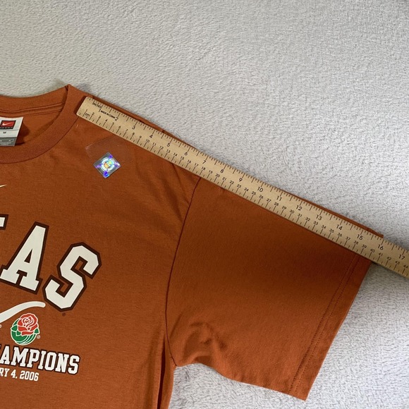 Vintage Texas Longhorns Shirt Mens Medium Orange Football Nike 2005 Champs NEW - Picture 8 of 10
